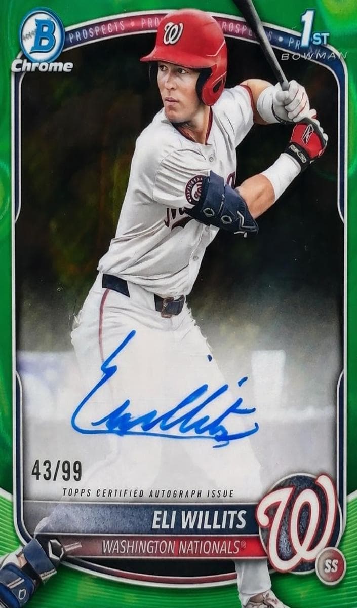 Eli Willits 2025 bowman Bowman Draft Chrome