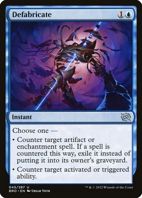 Defabricate 2022 Magic: The Gathering Brother's War