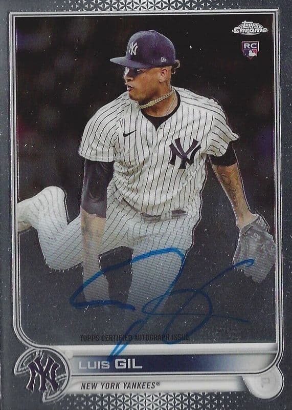 Luis Gil 2022 topps Topps Chrome Rookie Auto