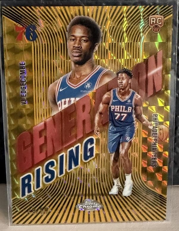VJ Edgecombe 2025 topps Topps Chrome Generation Rising example 1