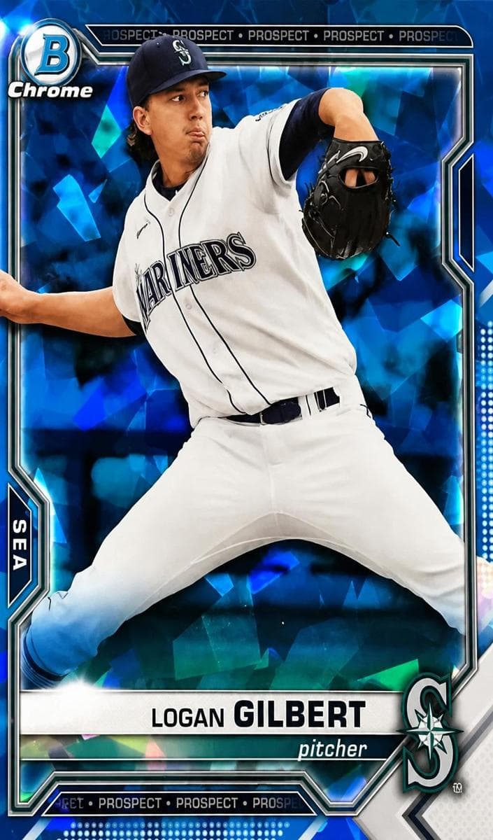 Logan Gilbert 2021 bowman Bowman Chrome Sapphire Edition