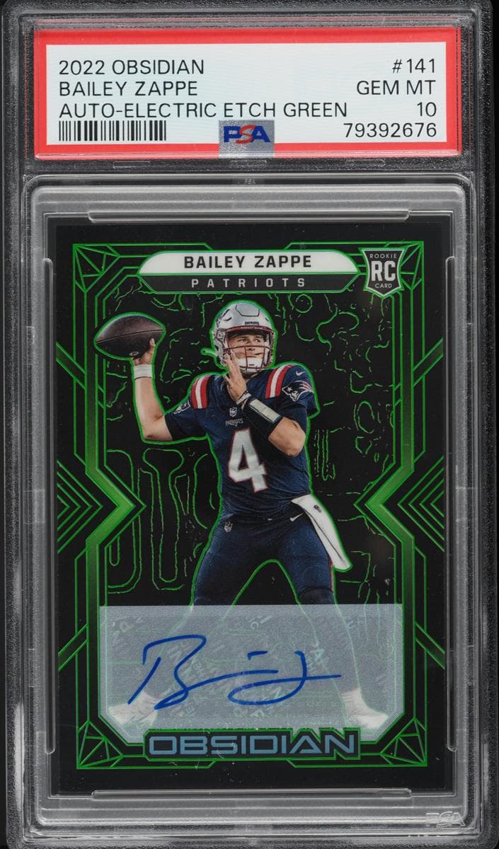 Bailey Zappe 2022 panini Panini Obsidian