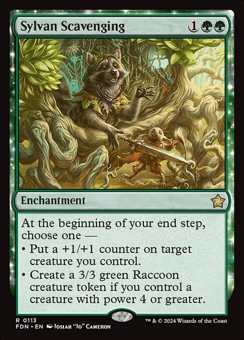 Sylvan Scavenging 2024 Magic: The Gathering Foundations Art Series