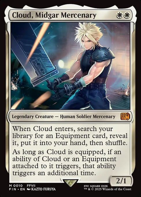 Cloud, Midgar Mercenary 2025 Magic: The Gathering