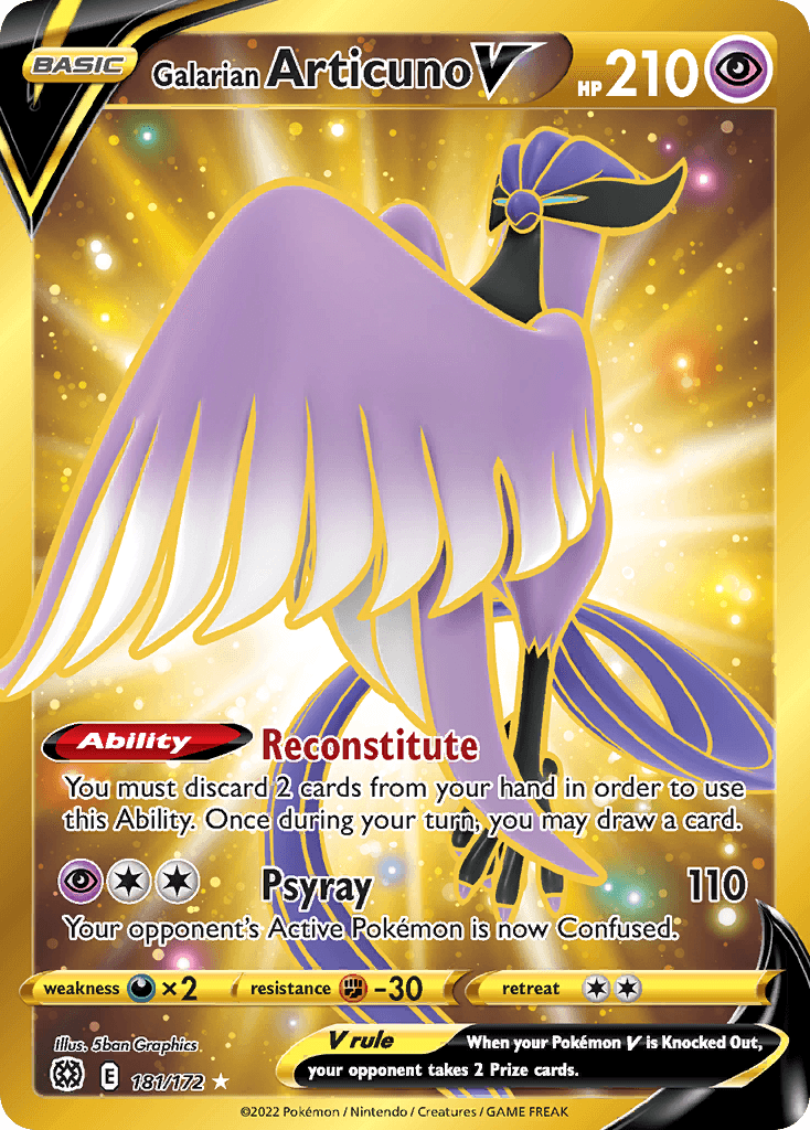Galarian Articuno V 2023 Pokemon