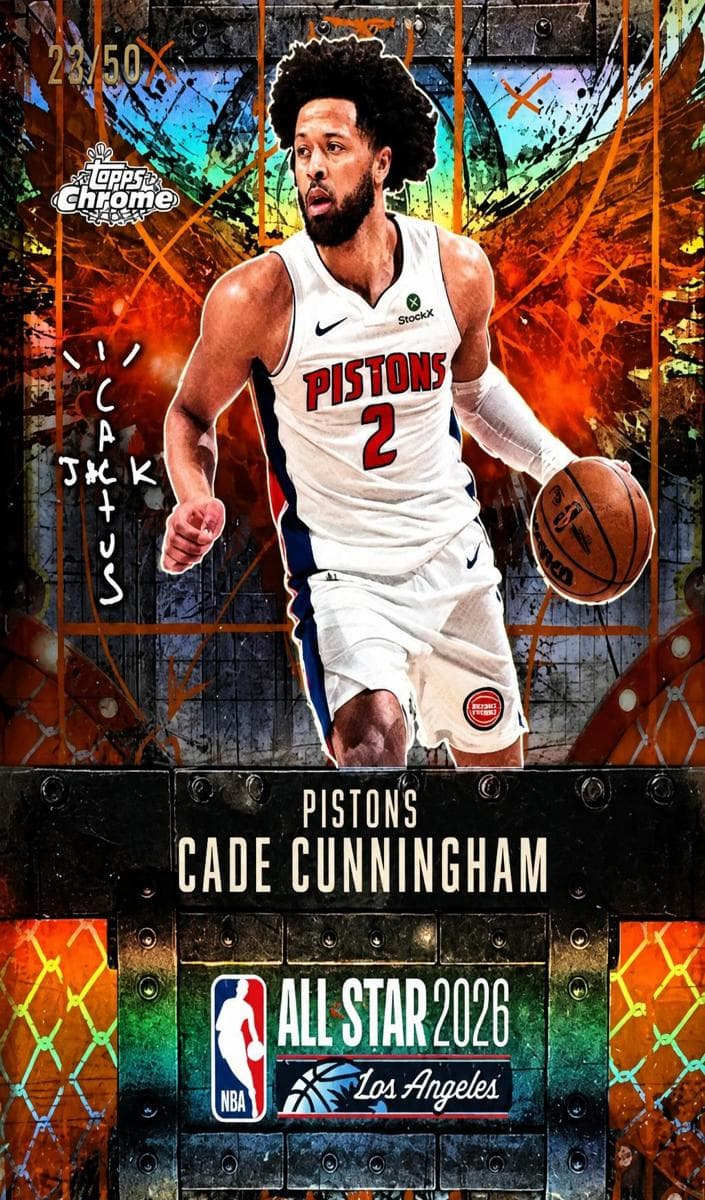 Cade Cunningham 2025 topps Topps Chrome Cactus Jack X NBA All-Star Game