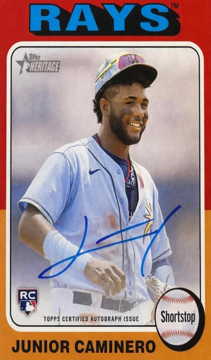 Junior Caminero 2024 topps Topps Heritage