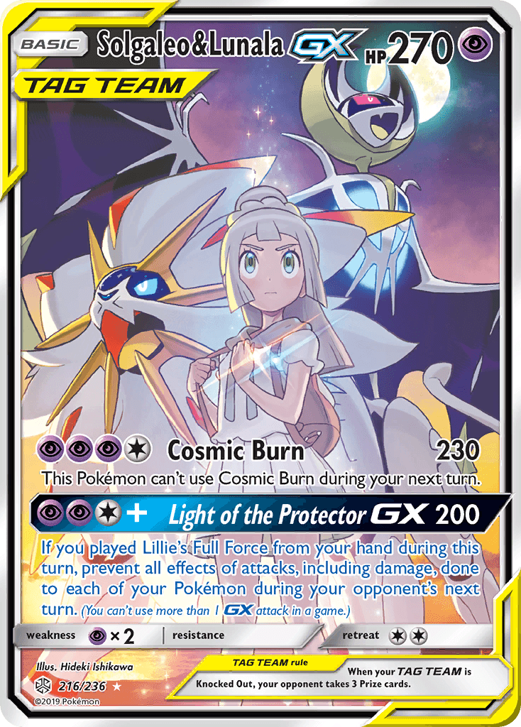 Solgaleo & Lunala GX #216