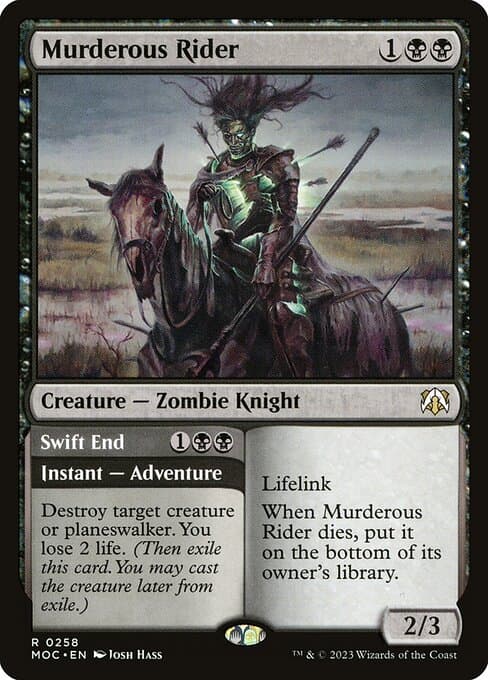 Murderous Rider // Swift End 2025 Magic: The Gathering Final Fantasy Commander