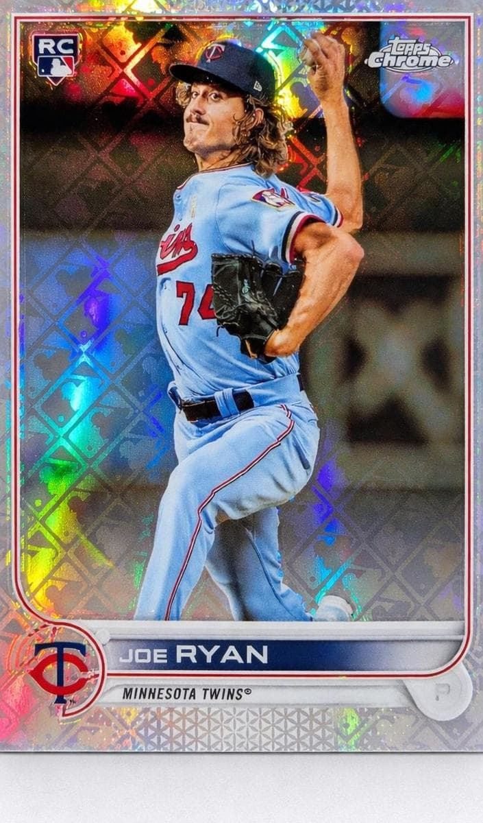 Joe Ryan 2022 topps Topps Chrome Logofractor Edition