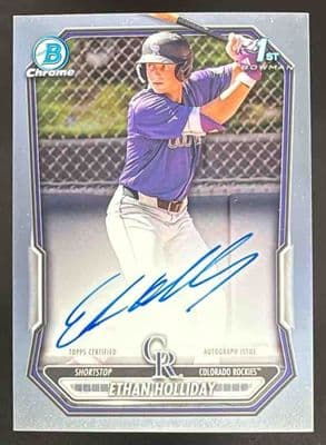 Ethan Holliday 2026 bowman Bowman Chrome Prospect Autographs (1st)