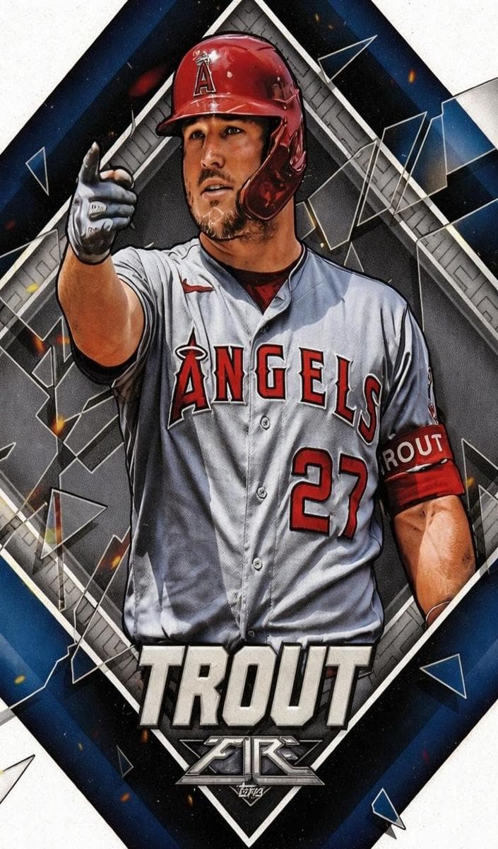 Mike Trout 2022 topps Topps Fire