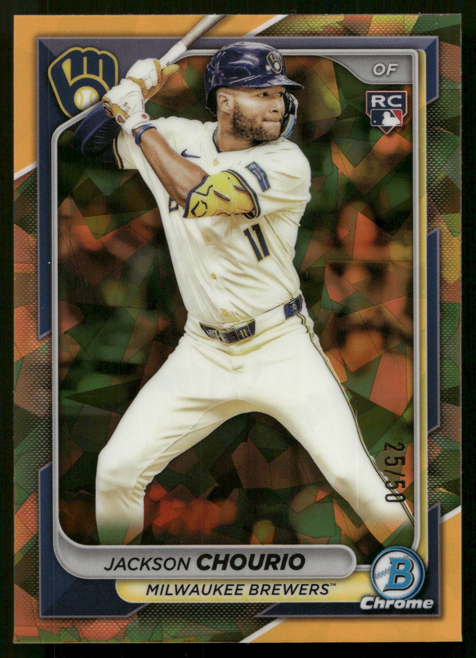 Jackson Chourio 2024 bowman Bowman Chrome Sapphire Edition