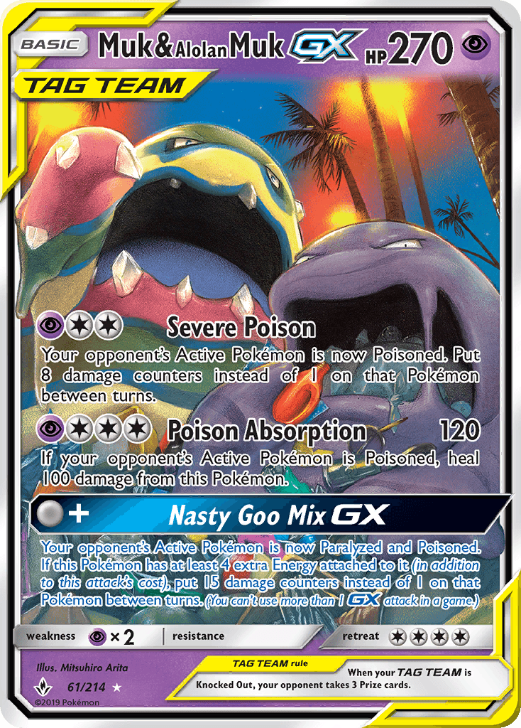 Muk & Alolan Muk GX 2019 Pokemon Unbroken Bonds