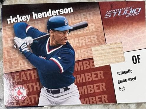 Rickey Henderson 2002 panini Donruss Studio