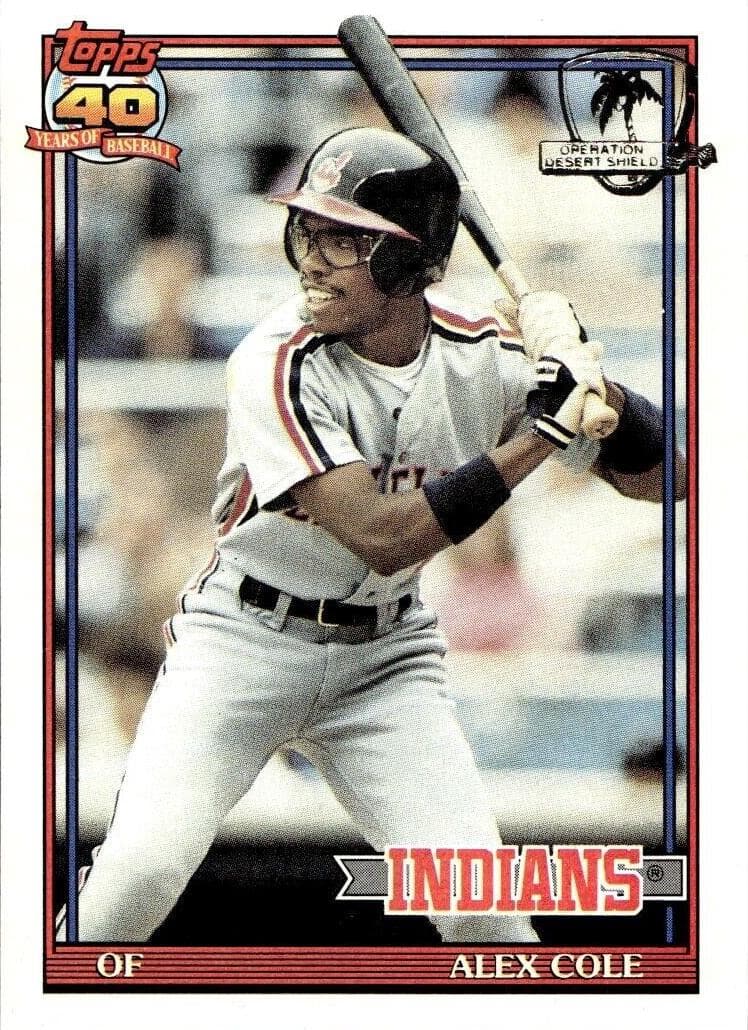 Alex Cole 1991 topps Topps