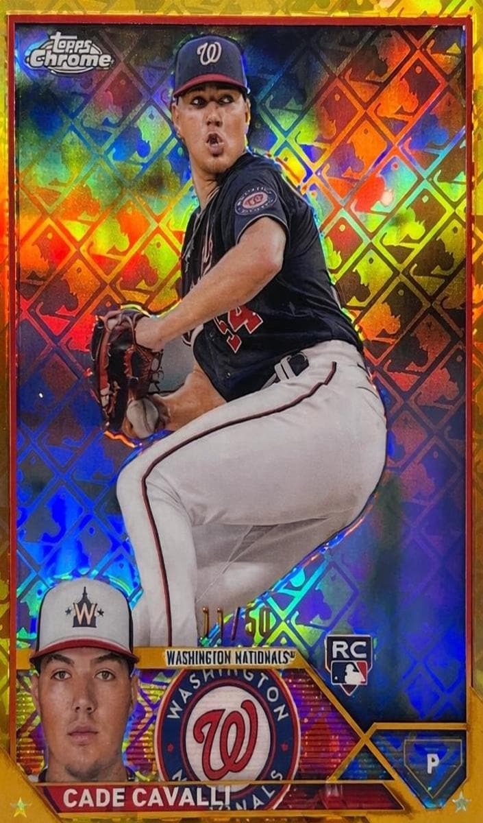 Cade Cavalli 2023 topps Topps Chrome Logofractor Edition