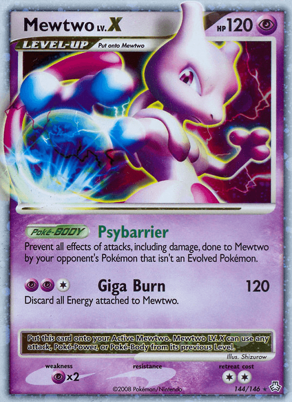 Mewtwo LV. X 2008 Pokemon Legends Awakened
