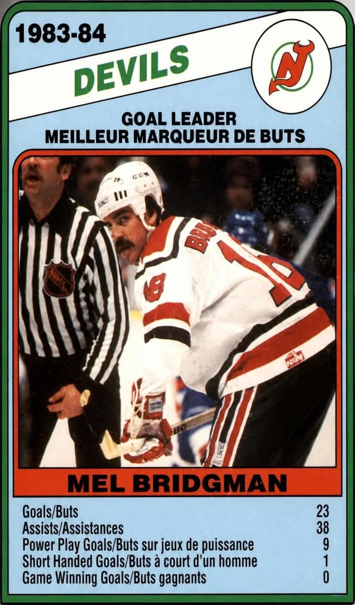 Mel Bridgman trading card