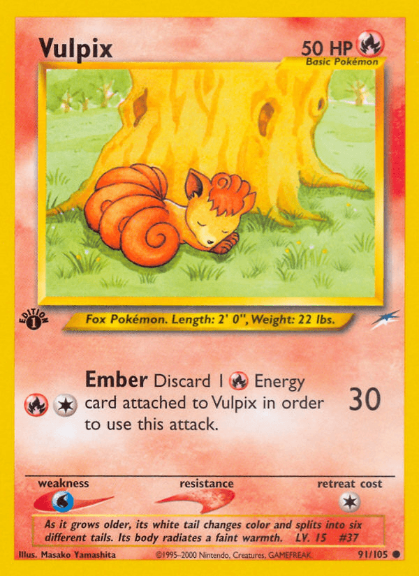 Vulpix 2002 Pokemon Neo Destiny