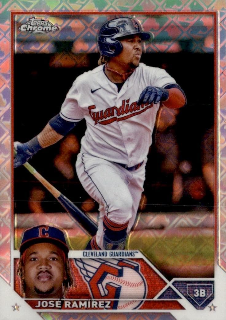Jose Ramirez 2023 topps Topps Chrome Logofractor Edition