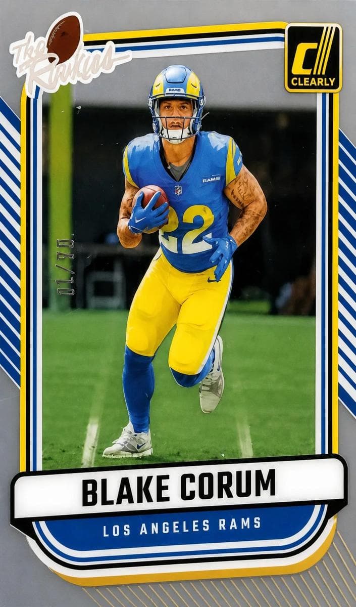 Blake Corum 2024 panini Clearly Donruss