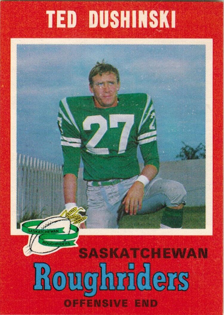 Ted Dushinski 1971 o-pee-chee Cfl