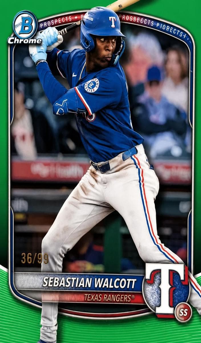 Sebastian Walcott 2025 bowman Bowman Draft Chrome