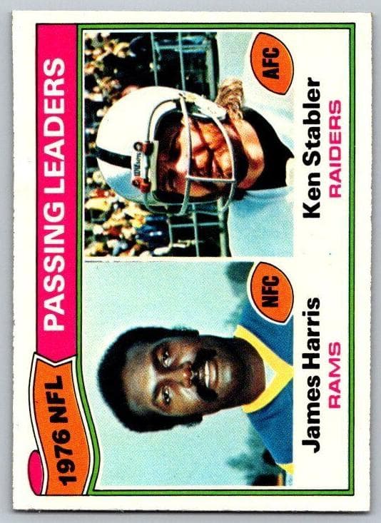1976 Passing Leaders (James Harris / Ken Stabler) 1977 topps
