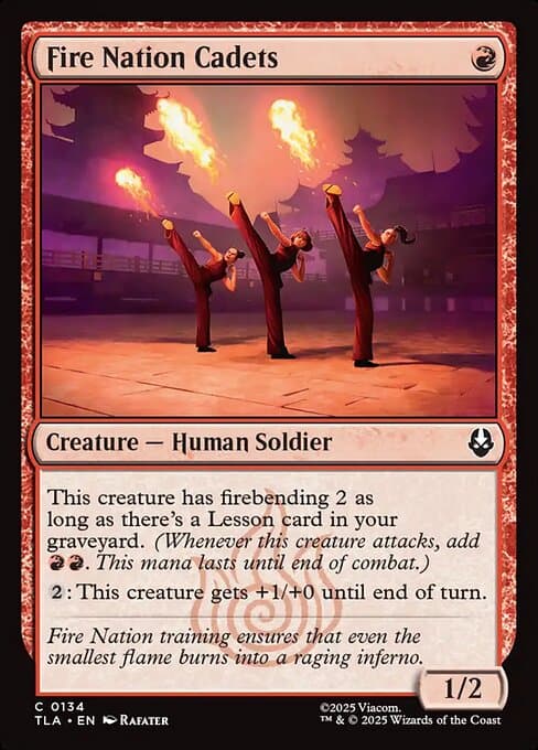 Fire Nation Cadets 2025 Magic: The Gathering Avatar: The Last Airbender