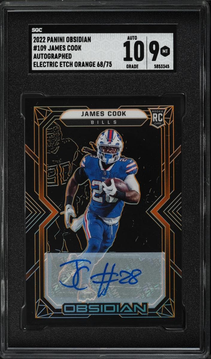 James Cook 2022 panini Panini Obsidian