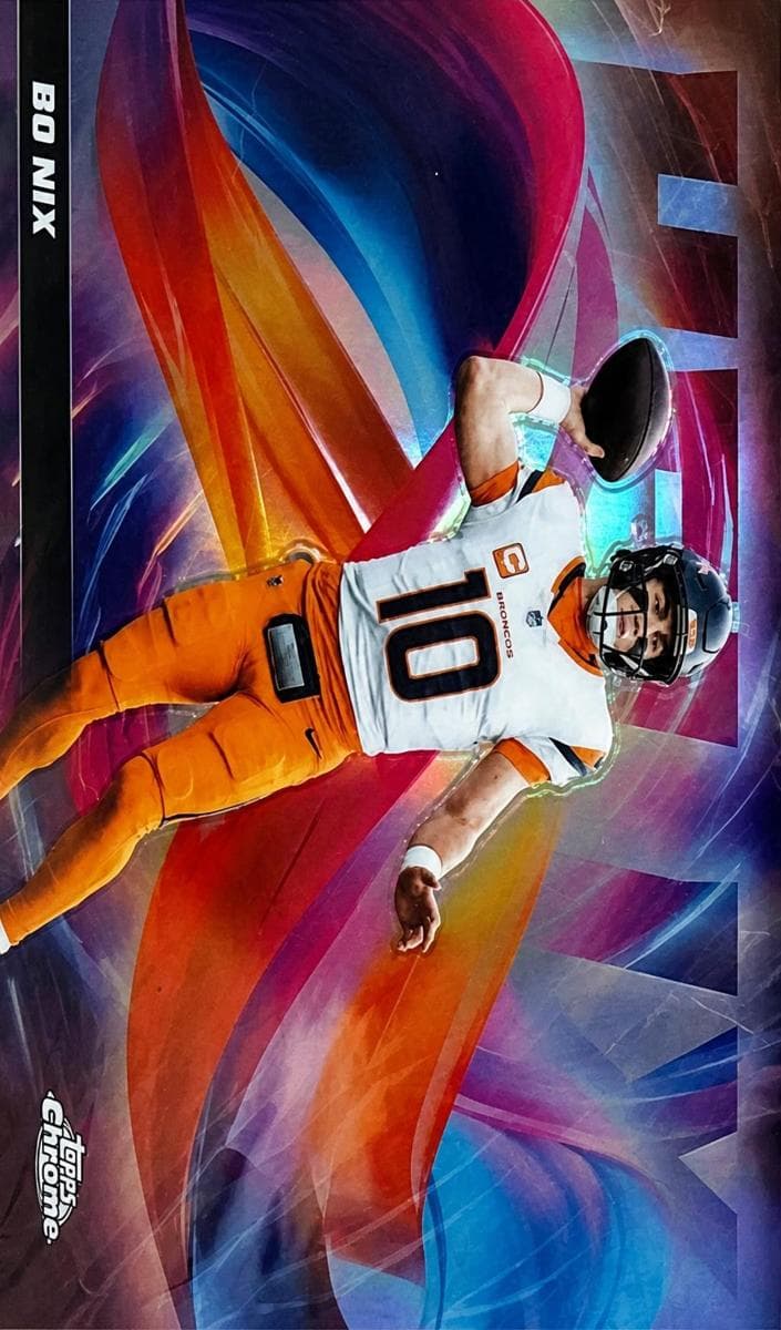 Bo Nix 2025 topps Topps Chrome