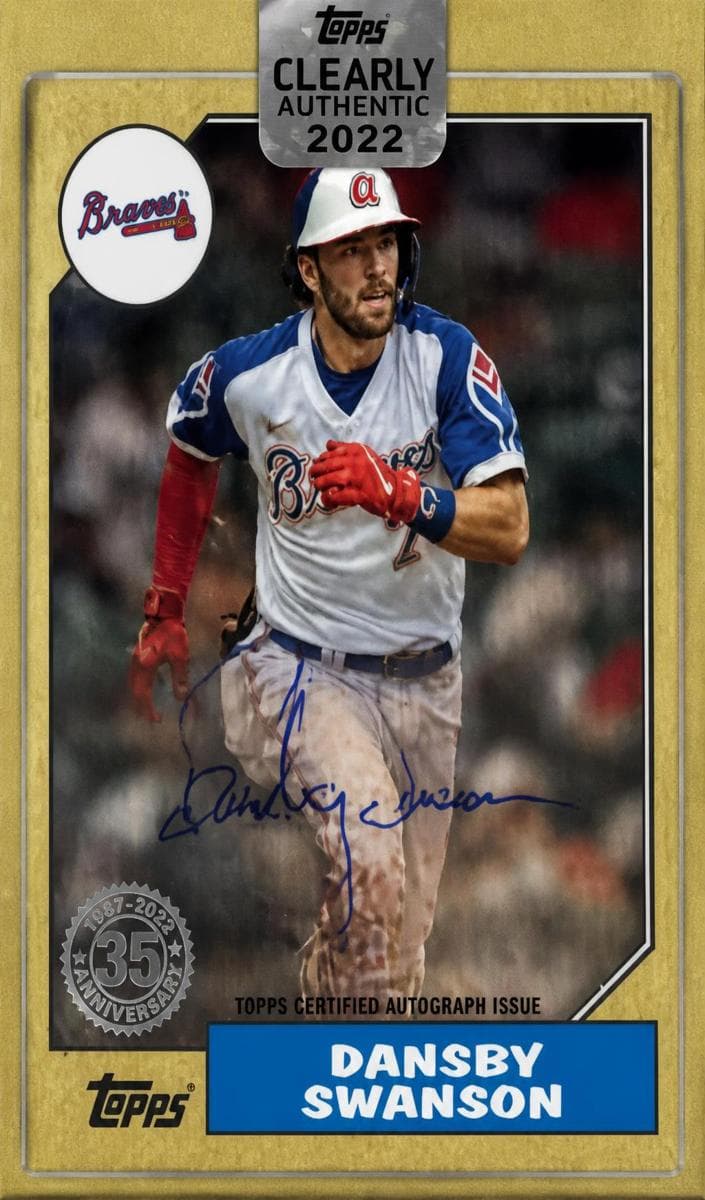 Dansby Swanson 2022 topps Topps Clearly Authentic