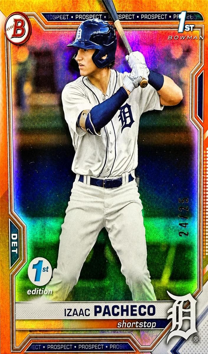 Izaac Pacheco 2021 bowman Bowman Draft