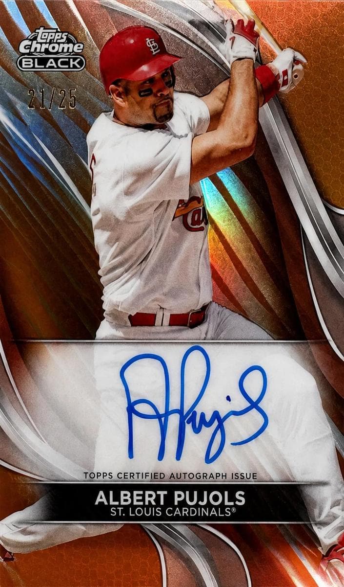 Albert Pujols 2024 topps Topps Chrome Black