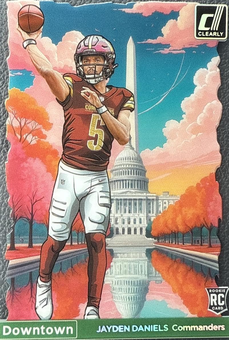 Jayden Daniels 2024 panini Clearly Donruss