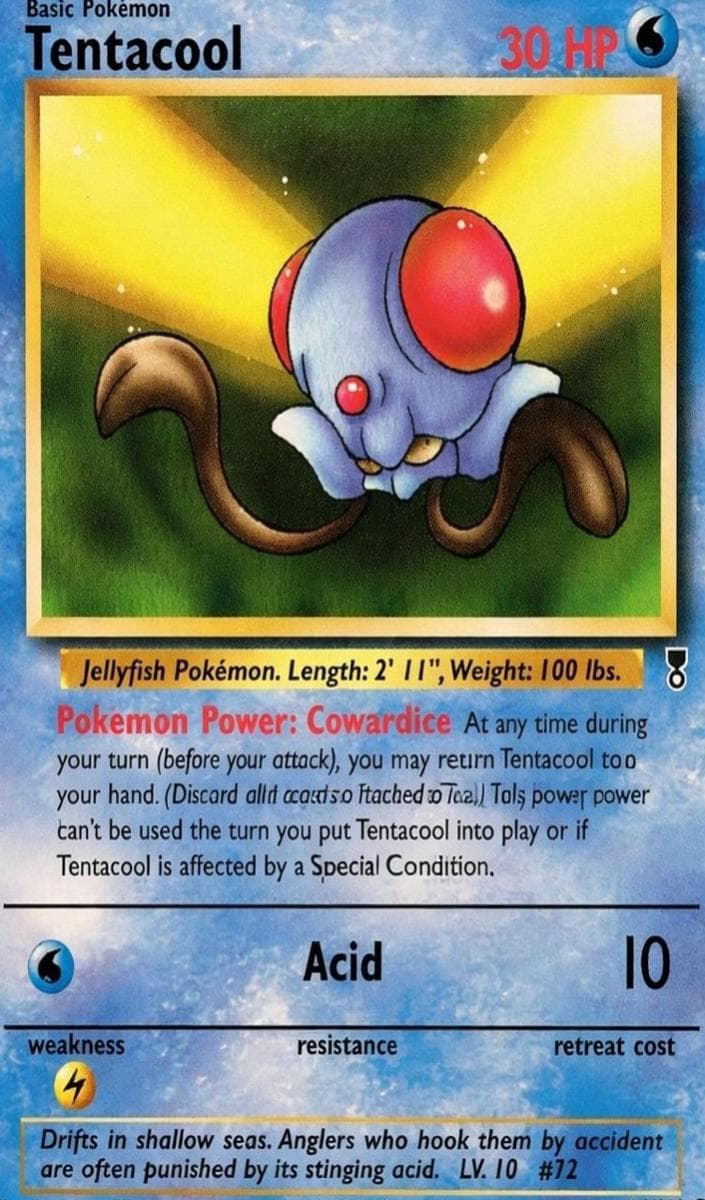 Tentacool trading card