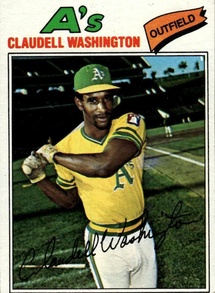 Claudell Washington 1977 topps Topps