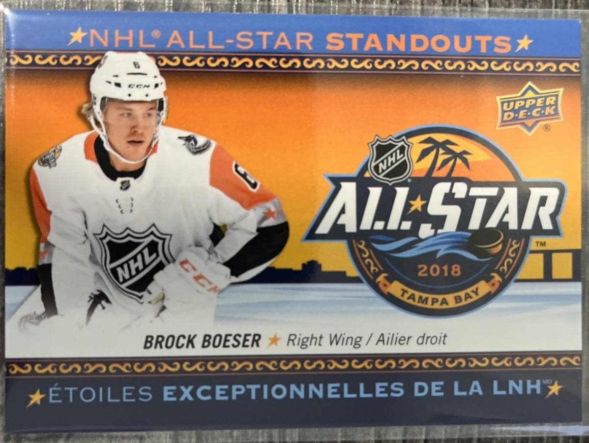 Brock Boeser 2018 upper-deck Tim Hortons All Star Standouts