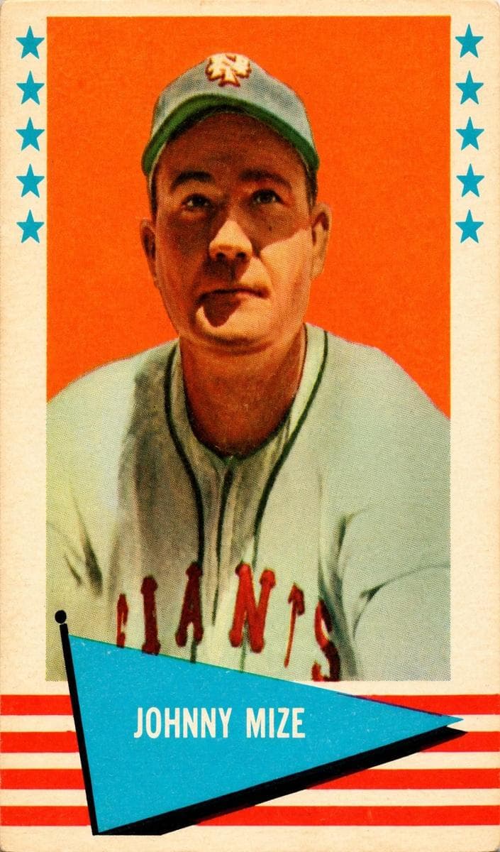 Johnny Mize 1961 fleer Fleer Baseball Greats