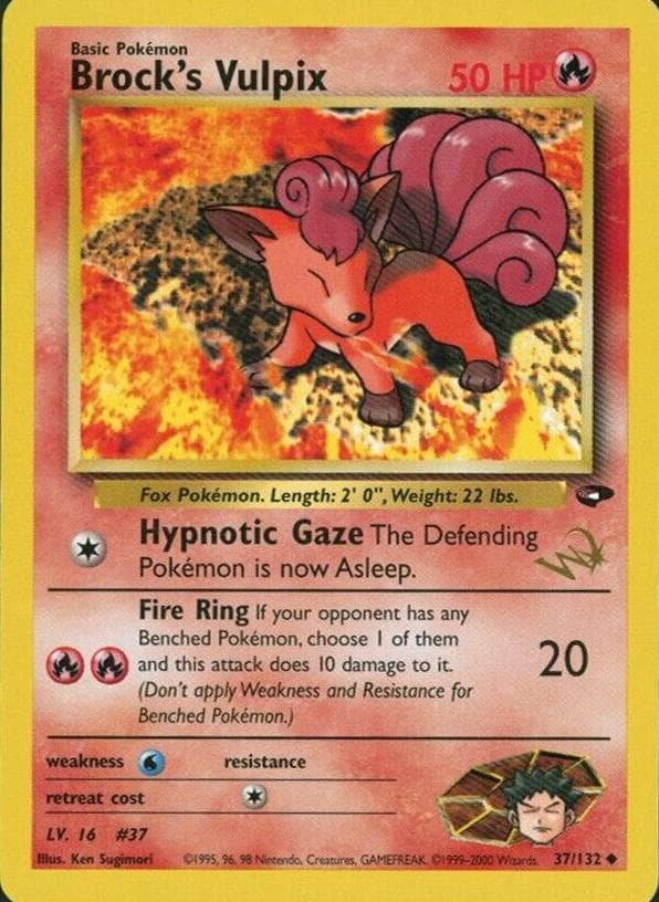 Brock's Vulpix trading card