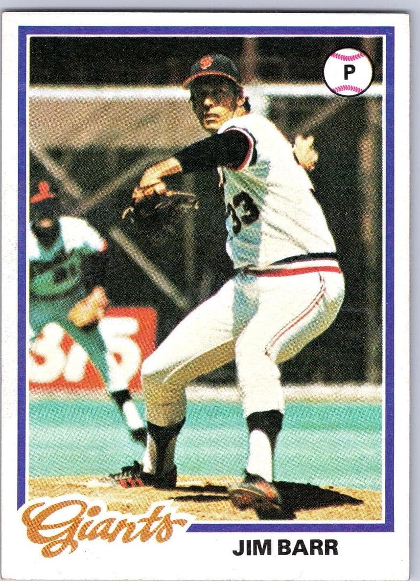 Jim Barr 1978 topps Topps