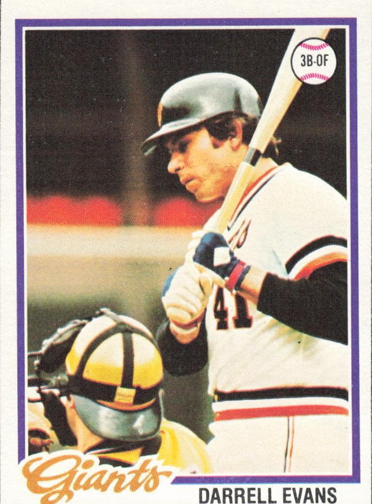 Darrell Evans 1978 topps Topps