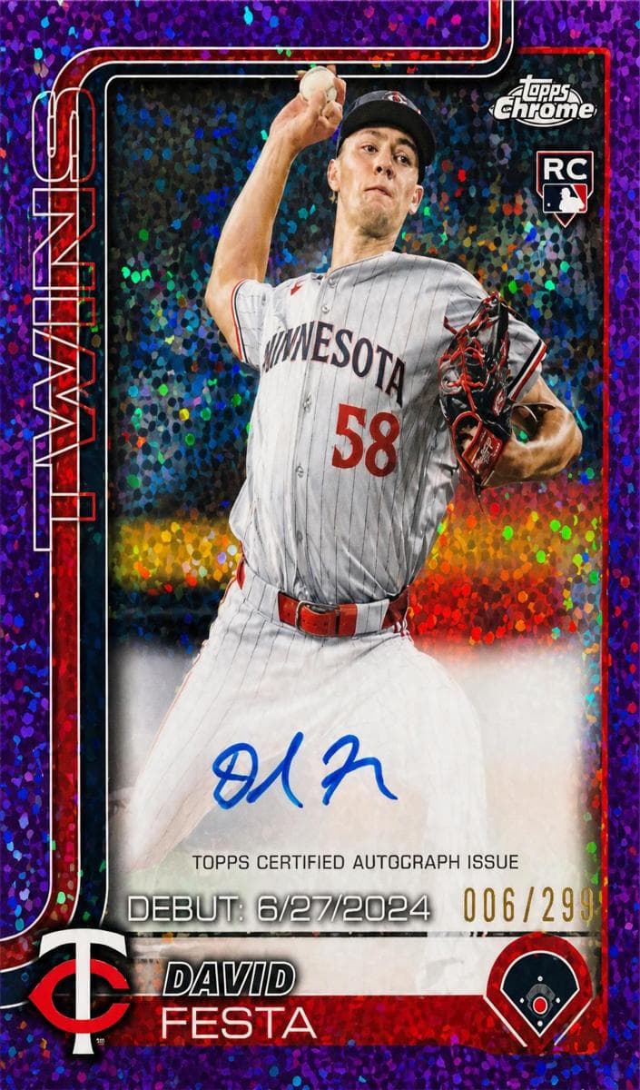 David Festa 2025 topps Topps Chrome Update