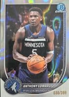Anthony Edwards 2025 bowman Bowman Chrome - Gold Refractor example 1