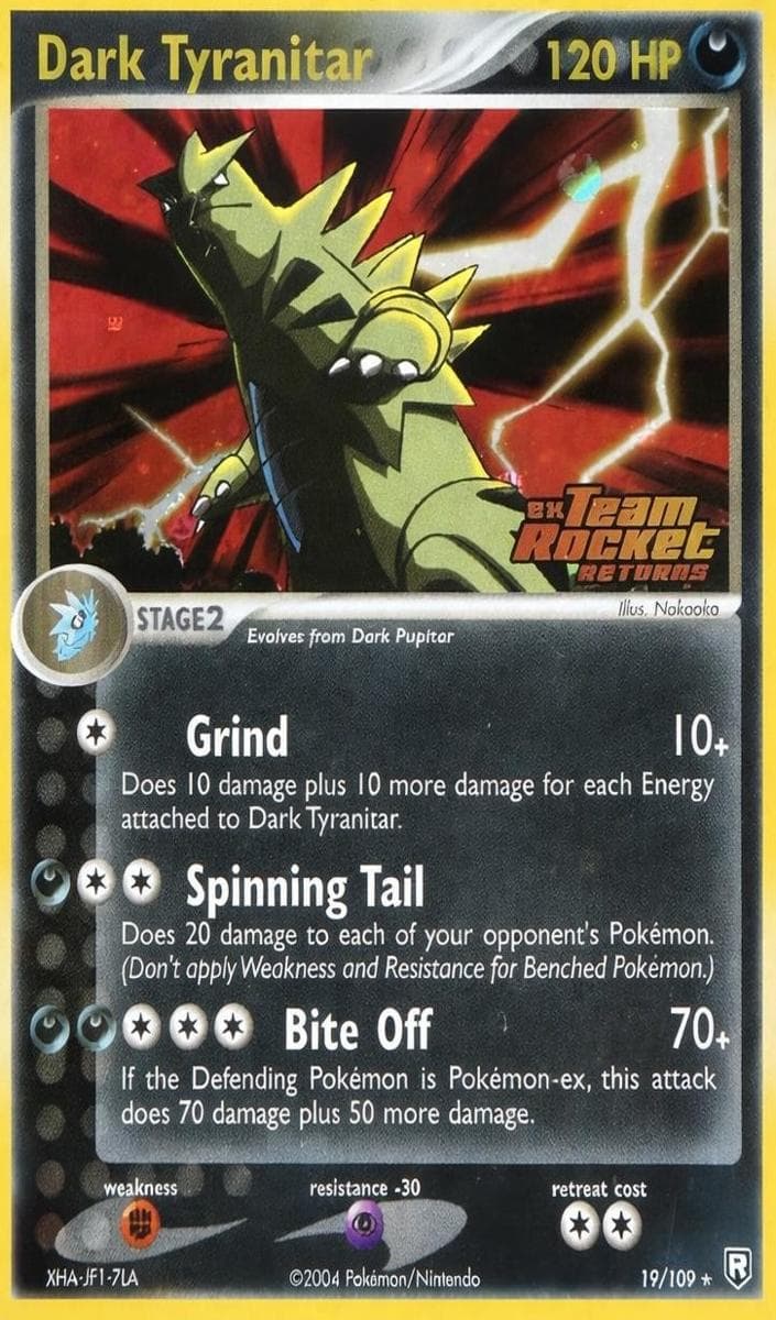 Dark Tyranitar trading card