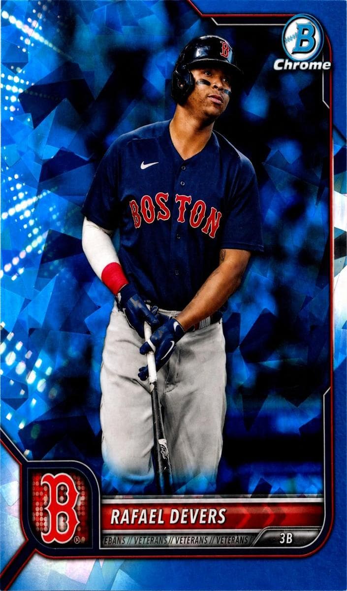 Rafael Devers 2022 bowman Bowman Chrome Sapphire Edition