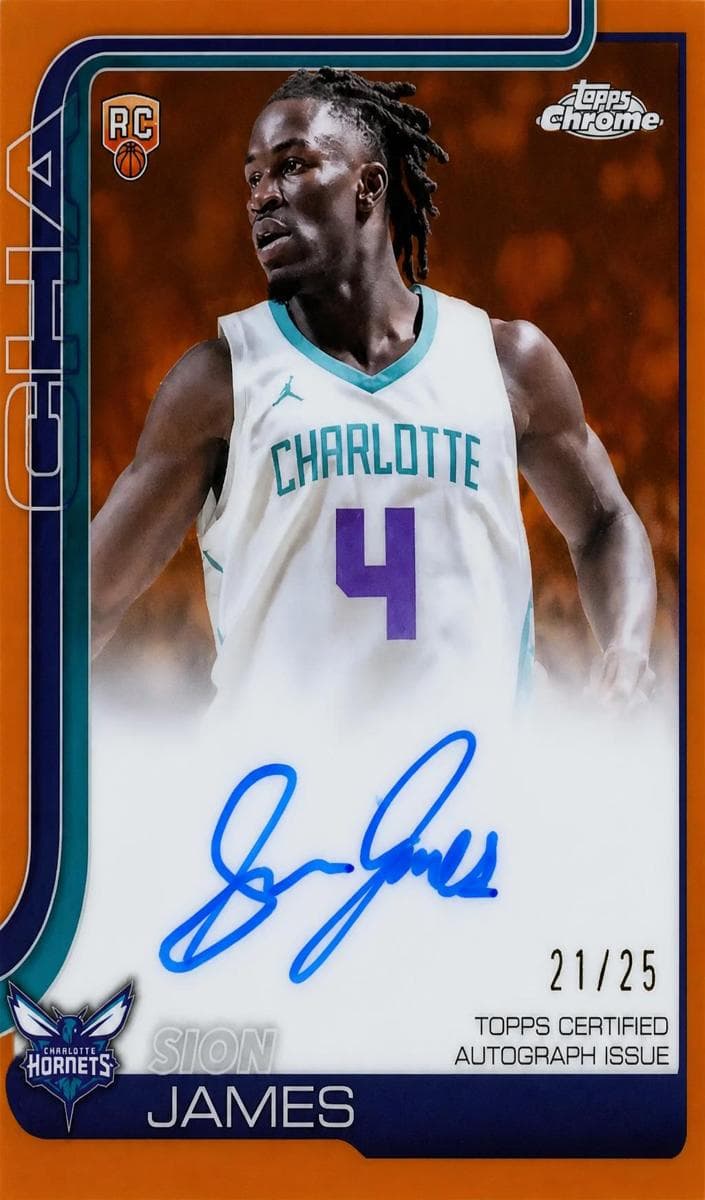 Sion James 2025 topps Topps Chrome