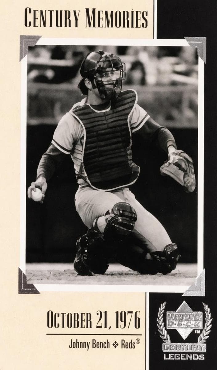 Johnny Bench CM 1999 upper-deck Upper Deck Century Legends