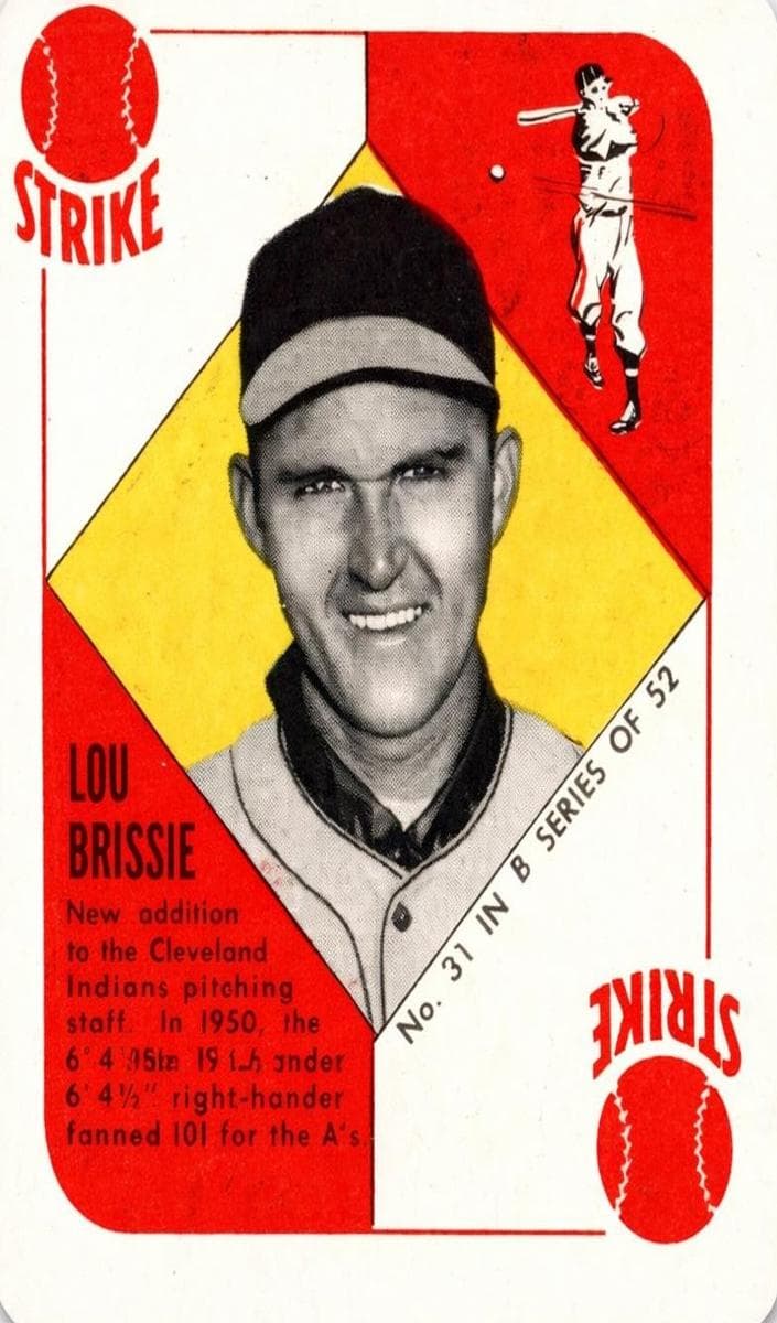 Lou Brissie 1951 topps Topps Blue Backs